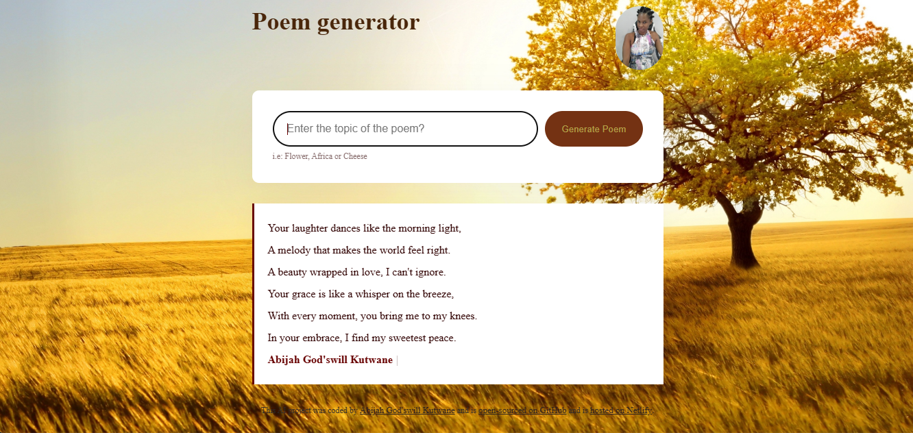 Poem Generator