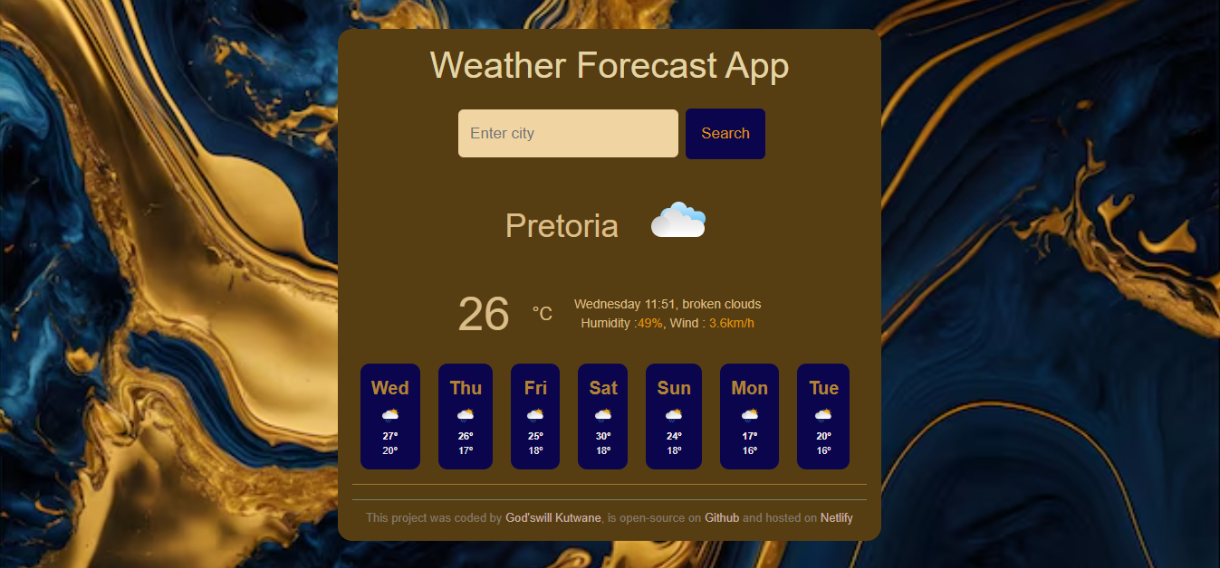 Weather forecast